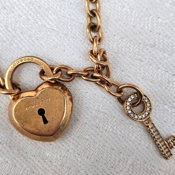 REBECCA Love Lock Necklace and Earrings set Made in Italy - Picture 3 of 13